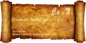 Csatai Noémi névjegykártya